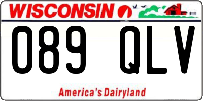 WI license plate 089QLV