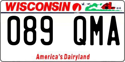 WI license plate 089QMA