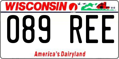 WI license plate 089REE