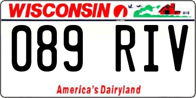 WI license plate 089RIV
