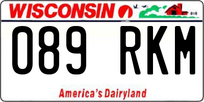 WI license plate 089RKM