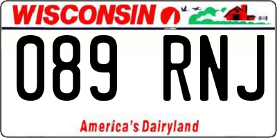 WI license plate 089RNJ