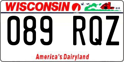 WI license plate 089RQZ