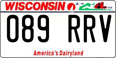 WI license plate 089RRV