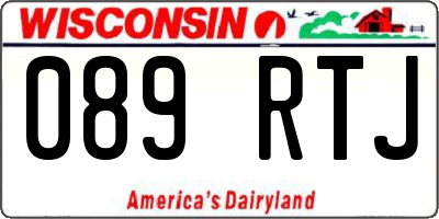 WI license plate 089RTJ