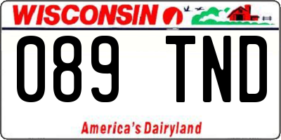 WI license plate 089TND