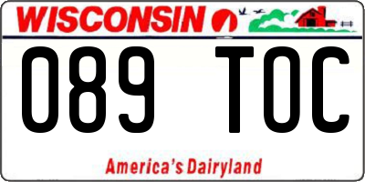 WI license plate 089TOC