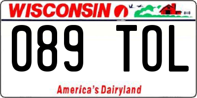 WI license plate 089TOL