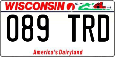 WI license plate 089TRD