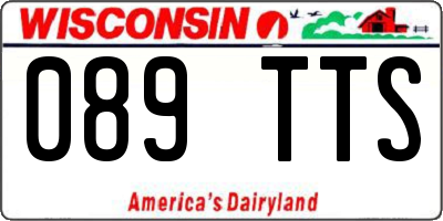 WI license plate 089TTS
