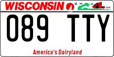 WI license plate 089TTY
