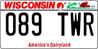 WI license plate 089TWR