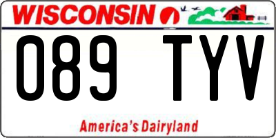 WI license plate 089TYV