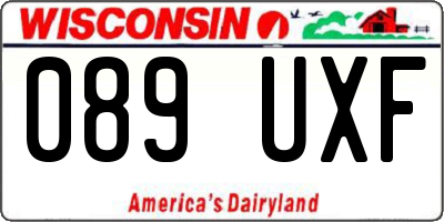 WI license plate 089UXF