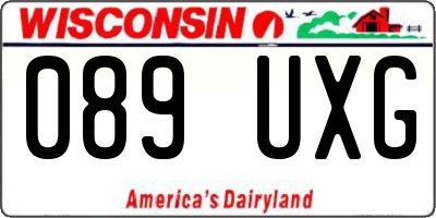 WI license plate 089UXG