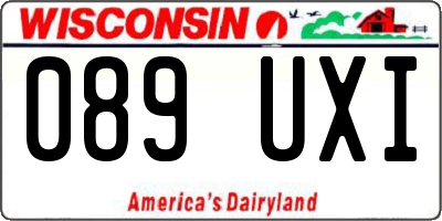 WI license plate 089UXI
