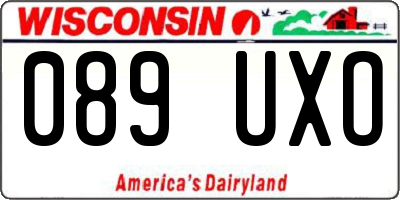 WI license plate 089UXO