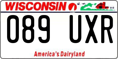 WI license plate 089UXR