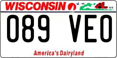 WI license plate 089VEO