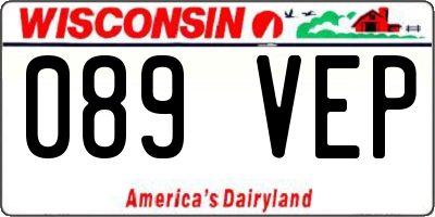 WI license plate 089VEP
