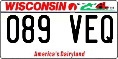 WI license plate 089VEQ