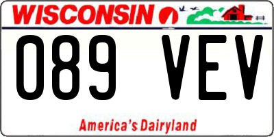WI license plate 089VEV