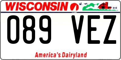 WI license plate 089VEZ