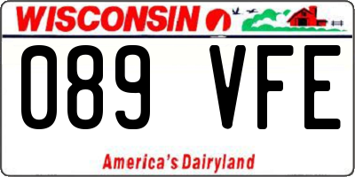 WI license plate 089VFE