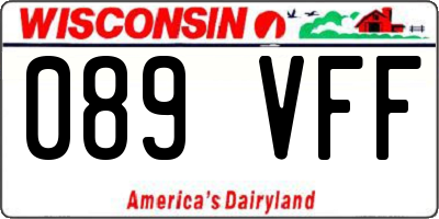 WI license plate 089VFF