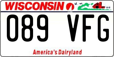 WI license plate 089VFG