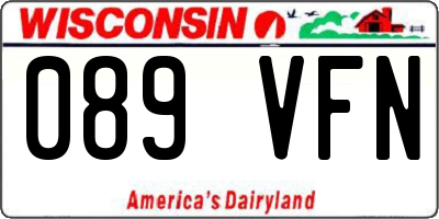 WI license plate 089VFN