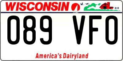 WI license plate 089VFO
