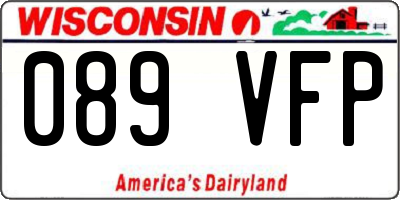 WI license plate 089VFP