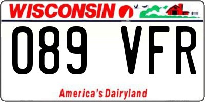 WI license plate 089VFR