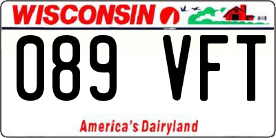 WI license plate 089VFT