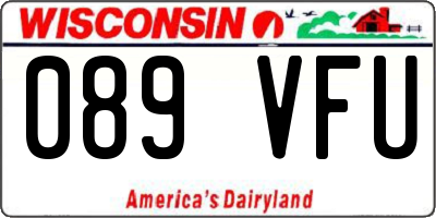 WI license plate 089VFU