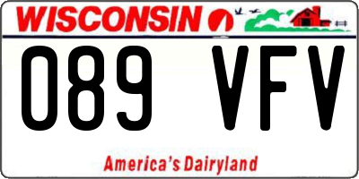 WI license plate 089VFV