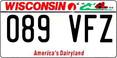 WI license plate 089VFZ
