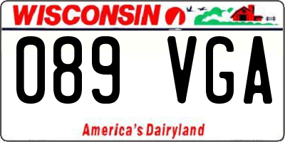 WI license plate 089VGA