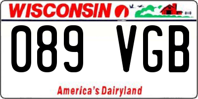 WI license plate 089VGB