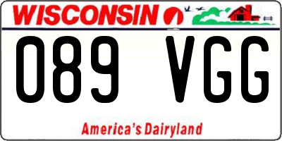 WI license plate 089VGG