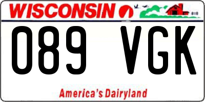 WI license plate 089VGK