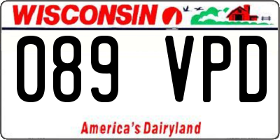 WI license plate 089VPD