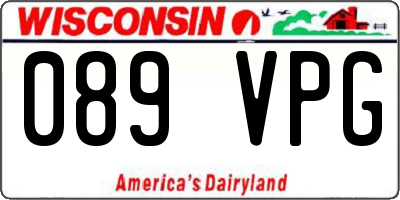WI license plate 089VPG