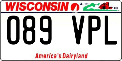 WI license plate 089VPL