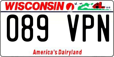 WI license plate 089VPN