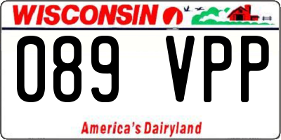 WI license plate 089VPP