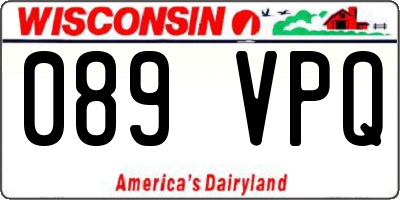 WI license plate 089VPQ