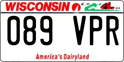 WI license plate 089VPR