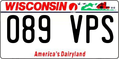 WI license plate 089VPS